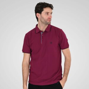 Men's Polo Pique 100% Cotton Magenta Double PS-3079