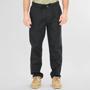 Men’s Chinos Linen  Blend Pants Black With Elasticated Waistband   55% Linen 45% Cotton Rebace RCP-4090