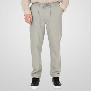 Men's Chinos Pants 261CP-4104 45% Linen 55% cotton Double Smoke Green Wide Comfortable