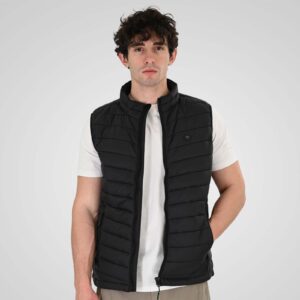 Men's Jackets Sleeveless Padded 100% Polyester SMJK-2082 Black Double