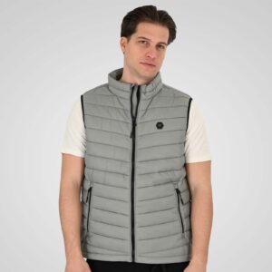 Men's Jackets Sleeveless Padded 100% Polyester SMJK-2082 Beige Double