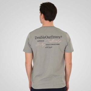 TS-9137	T-Shirt Front Back T-Shirt with Double Pressed Print 100% Cotton Double Smoke