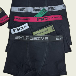 Men's Boxer with outer rubber   K.411 Multipack 5τεμάχια  Nina Club  95%cotton 5%lycra