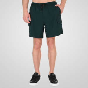 Mid-Lenght Swim Shorts with Cargo Pockets (4-Way Stretch) 92% Polyester 8% Elastane MTS-8033 Hunder Green Double