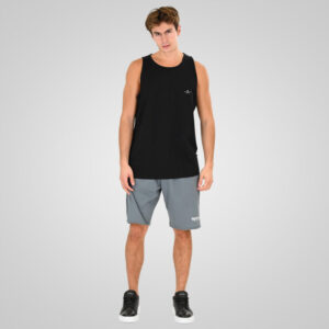 Men's T-Shirts Sleeveless with High Density Print Black 261RTSL-9106 Rebace