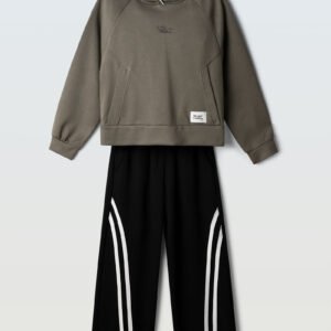 Παιδικό Σετ Παντελόνα με ρίγες Ebita 267031 Black-Khaki Κορίτσι 6-16y