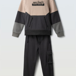 Παιδική φόρμα φούτερ για αγόρι  Hashtag 267701 Beige-Grey 6-16y