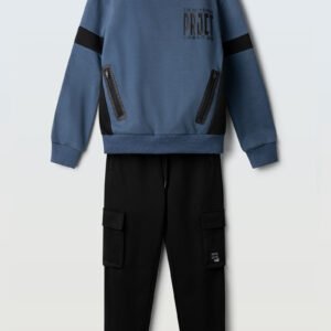 Παιδική Φόρμα Φούτερ για Αγόρι Indigo-Black Hashtag 6-16y 267711
