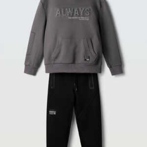 Παιδική φόρμα φούτερ για αγόρι  Hashtag 267712 Grey-Black 6-16y