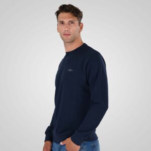 Crewneck with High Density Print (Terry Fleece) Navy MTOP-1141 Double