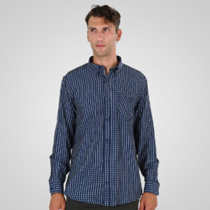 Ανδρικό Πουκάμισο με Τσέπη Shirts Check with Chest Pocket FS-5230 Double  Blue-Beige