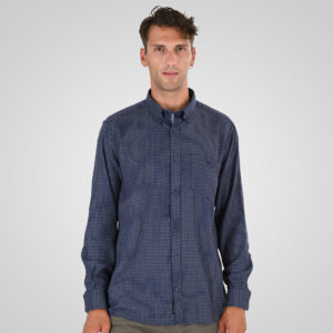 Ανδρικό Πουκάμισο με Τσέπη Shirts Check with Chest Pocket FS-5230 Double Dk Blue-Taba