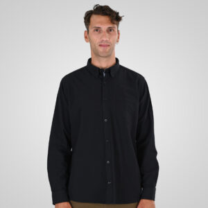 Ανδρικό Πουκάμισο με Τσέπη Oxford GS-5225 Double Black