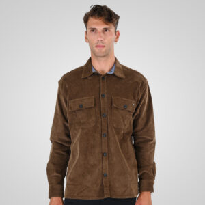Ανδρικό Κοτλέ Πουκάμισο  Overshirts with Chest Pockets (Heavy Corduroy) Double Camel GS-5227