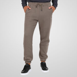 Ανρδικό Φούτερ Παντελόνι Jogger Pants with Elastic Waistband and Hem with Dense Embroidery  MPAN-6055 Double Taupe