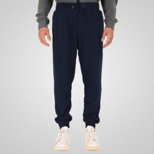 Ανδρική Φούτερ Φόρμα Παντελόνι Jogger Pants with Elastic Waistband and Hem and High Density Print MPAN-6057 Double Navy