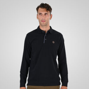 Ανδρική Μπλούζα Polo Longsleeve PS-3102 Double Black