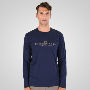 Ανδρική μπλούζα T-Shirts Longsleeve with High Density Print  TS-9172 Navy Double