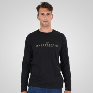 Ανδρική μπλούζα T-Shirts Longsleeve with High Density Print  TS-9172 Black Double
