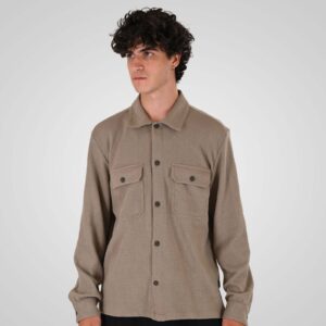 Overshirts Special Fabric (Waffle)  GS-5237 Lt Taupe Double Πουκάμισο με τσέπες καπάκια