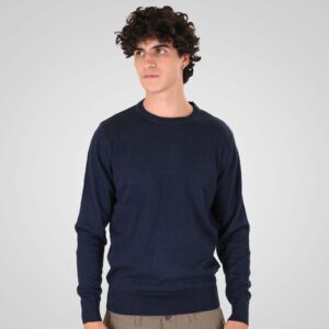 Ανδρική πλεκτή μπλούζα Knits Crewneck KNIT-8070 Navy Melange