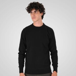 Ανδρική πλεκτή μπλούζα Knits Crewneck KNIT-8070 Black Double