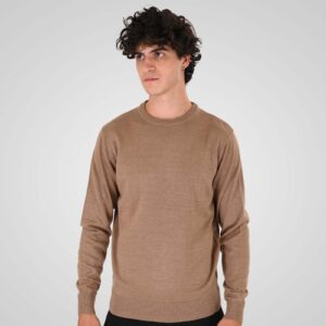 Ανδρική πλεκτή μπλούζα Knits Crewneck  KNIT-8070 Md Biege Melange